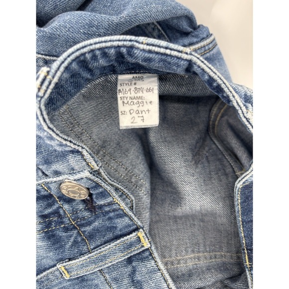 NWOT AMO Maggie Jeans Sz 27 (Meas 30") Carpenter Crop MSRP $310 Cottagecore - Picture 10 of 13